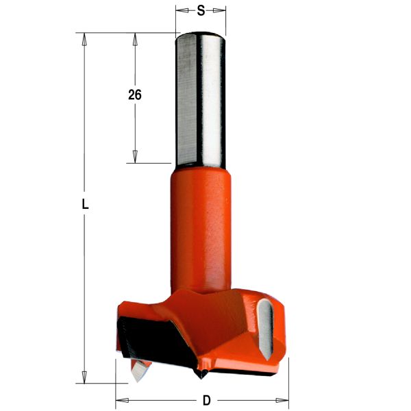 Фото 22x70 Z=2+2 S=10x26 RH сверло чашечное в интернет-магазине ToolHaus.ru
